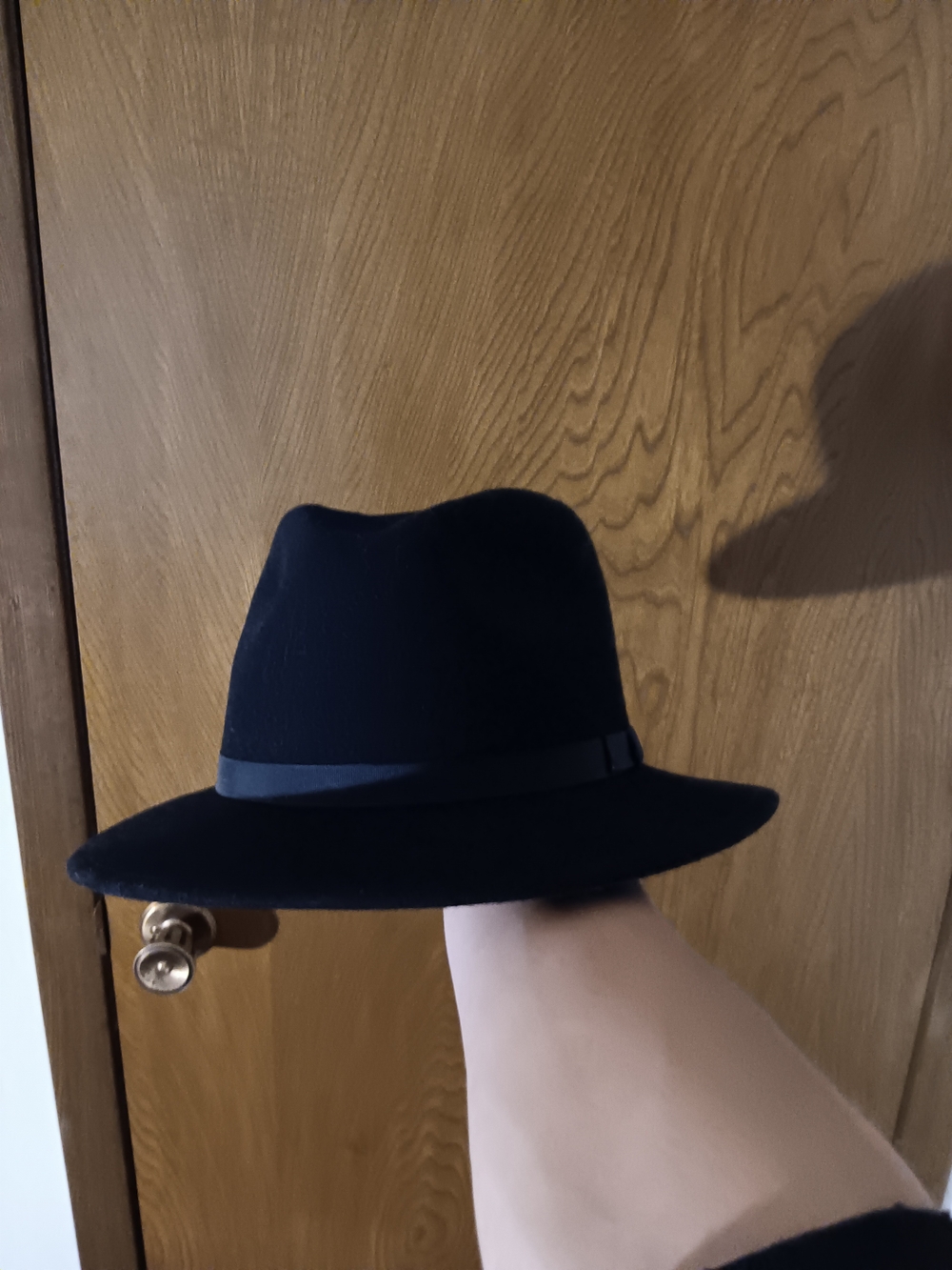 Black Fedora Hat with Ribbon Band - Men's Classic Style